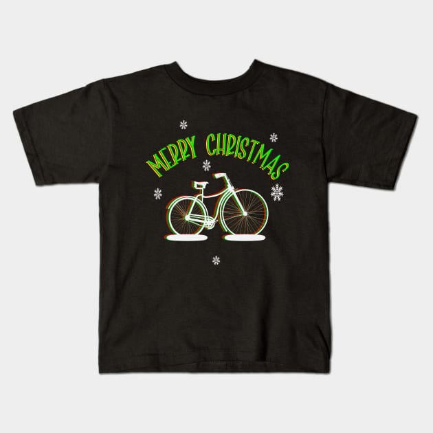 christmas present Cycling Kids T-Shirt by vintagejoa